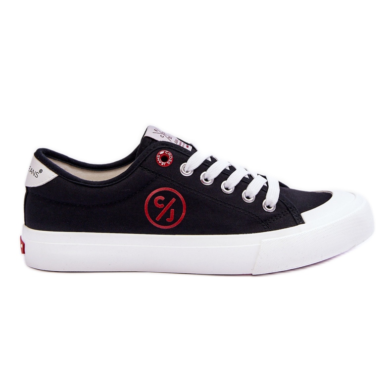 Női Cross Jeans Fabric Sneakers LL2R4044 Fekete