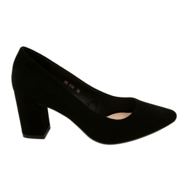 Sergio Leone Velúr sarokpumpák PB414 fekete