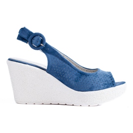 Női áttört Shelovet ékszandál kék