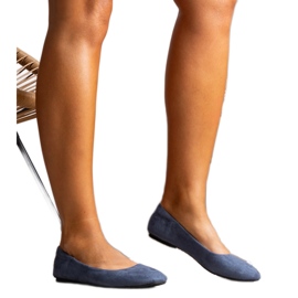 Sötétkék öko-velúr balerinák a Jules-tól Sötétkék öko-velúr balerinák a Jules-tól