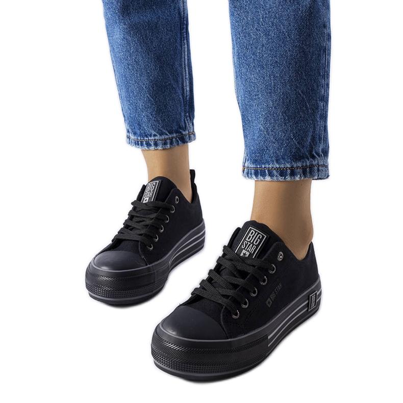 Fekete platform tornacipő a Big Star LL274184-től