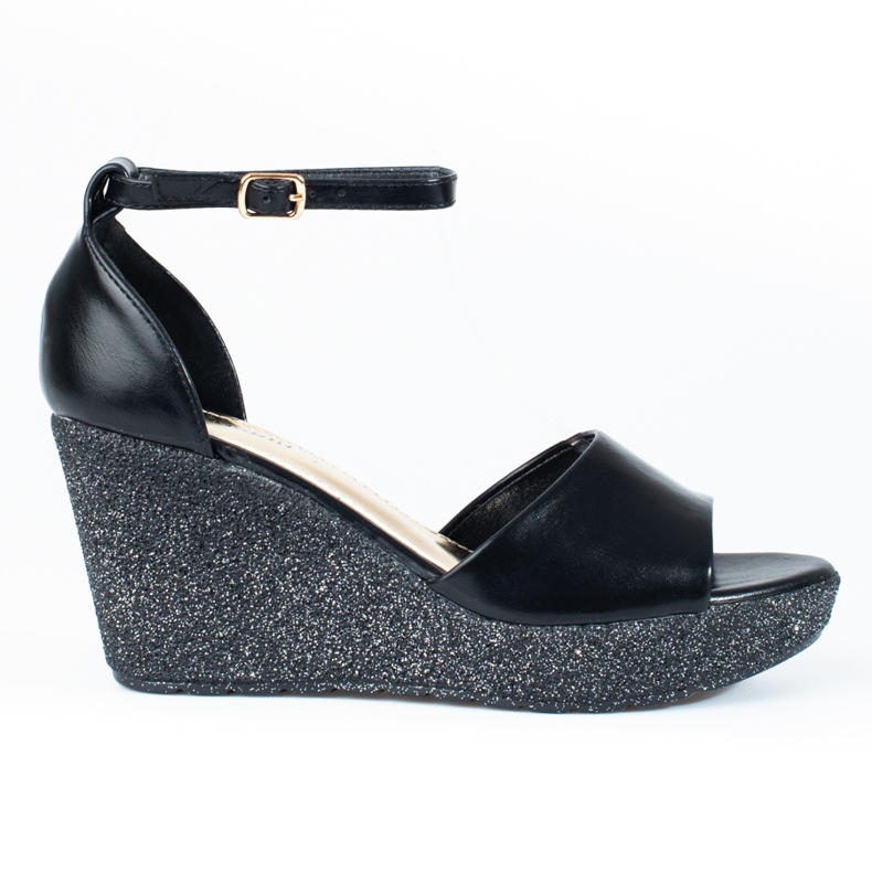 Női Shelovet fekete magas ékszandál