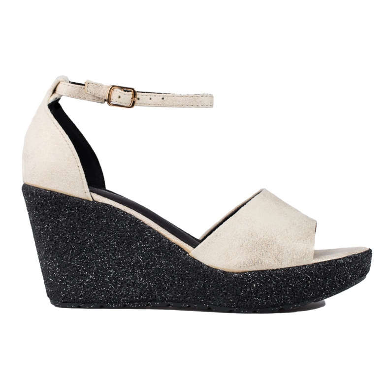 Női Shelovet bézs magas ékszandál