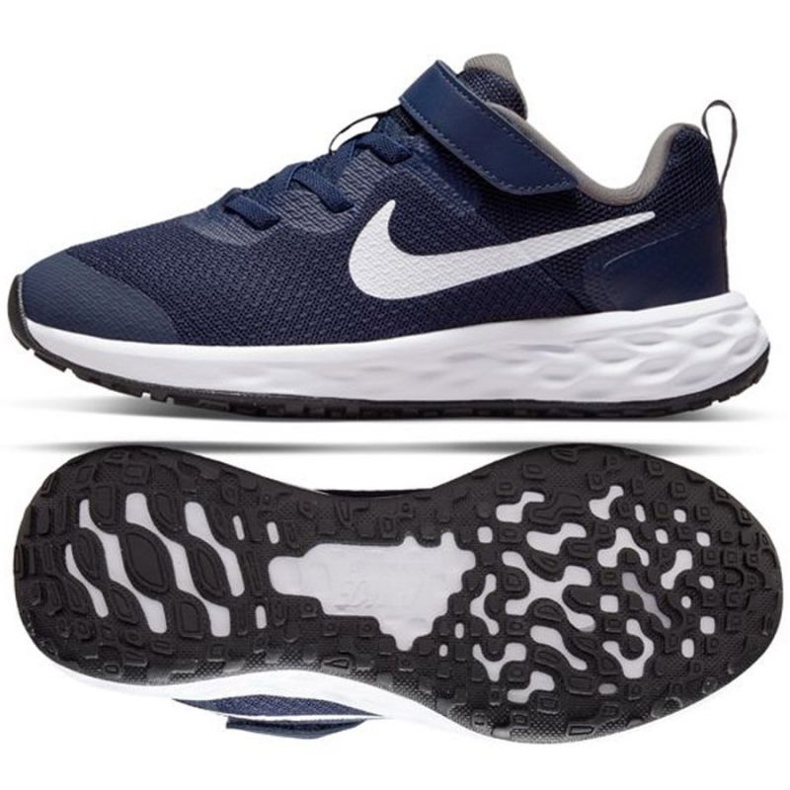 Nike Revolution 6 Jr. DD1095-400 cipő fehér sötétkék