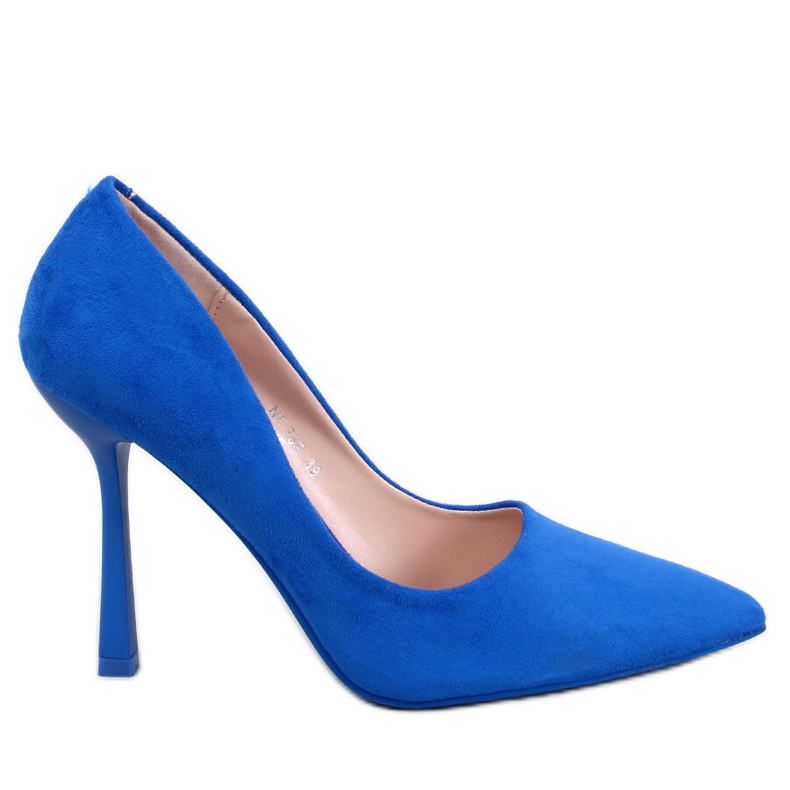 BM Női Camerin Blue velúr sarkú cipő kék