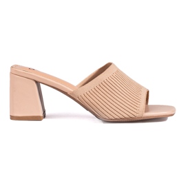 Női textilpapucs Shelovet bézs