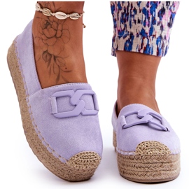Női klasszikus platform Espadrilles Purple Maurine lila