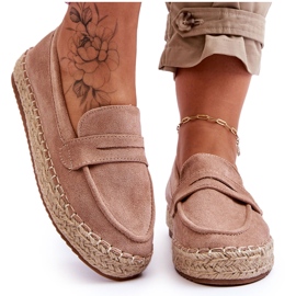 FI1 Női velúr Espadrilles Beige Keyla bézs