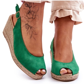 FB1 Zöld Elsie Suede Wedge szandál FB1 Zöld Elsie Suede Wedge szandál