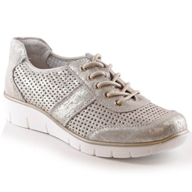 Filippo DP028 bőr áttört női sportcipő aranysárga Filippo DP028 bőr áttört női sportcipő aranysárga