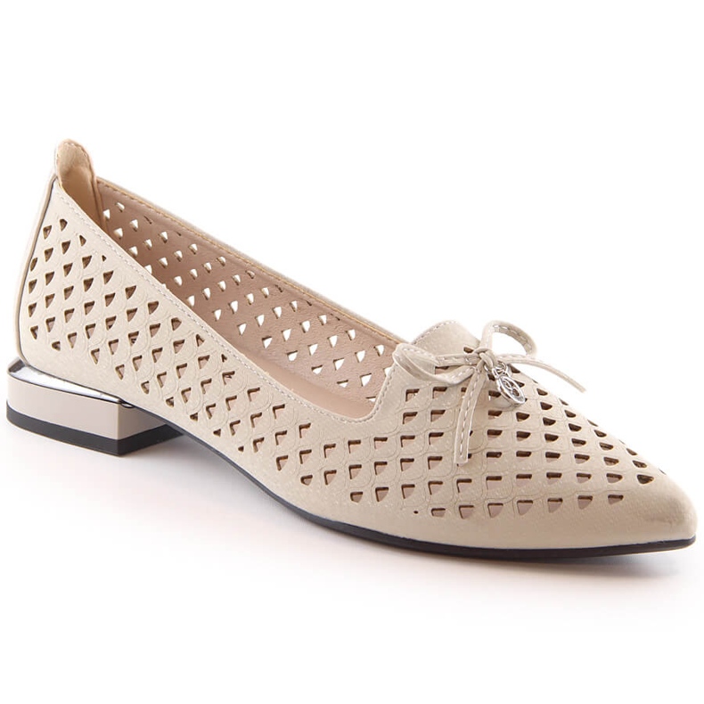 Női áttört hegyes cipő Jezzi ASA178-5 ezüst