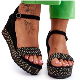 Klasszikus női ékszandál fekete Malmo