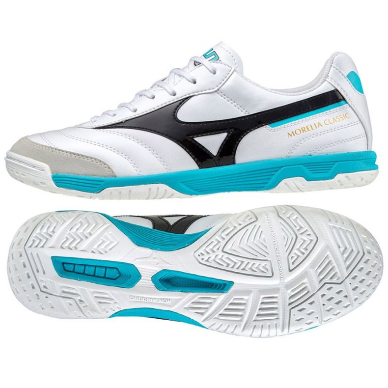 Mizuno Morelia Sala Classic M Q1GA220209 futballcipőben fehér fehér