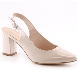 Női bézs lakkszandál Sergio Leone SK162