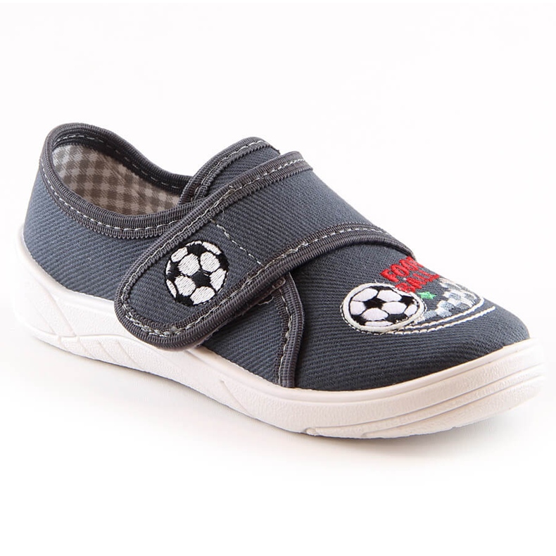 Nazo N019BFW tépőzáras iskolai fiú tornacipő papucs szürke