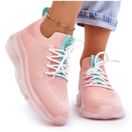 Női felbújós zoknicipő GOE JJ2N4081 világos rózsaszín