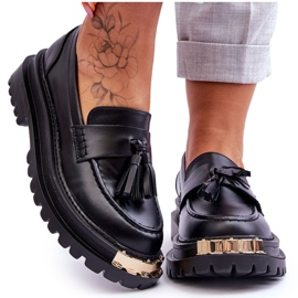 Lonisa Klasszikus Loafers Bojtokkal Fekete Lonisa