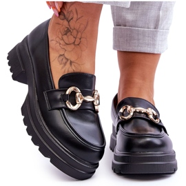 FJ1 Női bőrcipős naplopók, fekete Albie FJ1 Női bőrcipős naplopók, fekete Albie