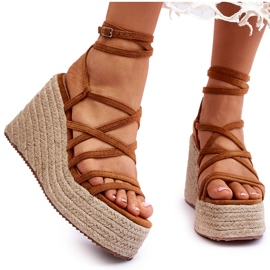 Bőr ékszandál Barna Margaritt Bőr ékszandál Barna Margaritt