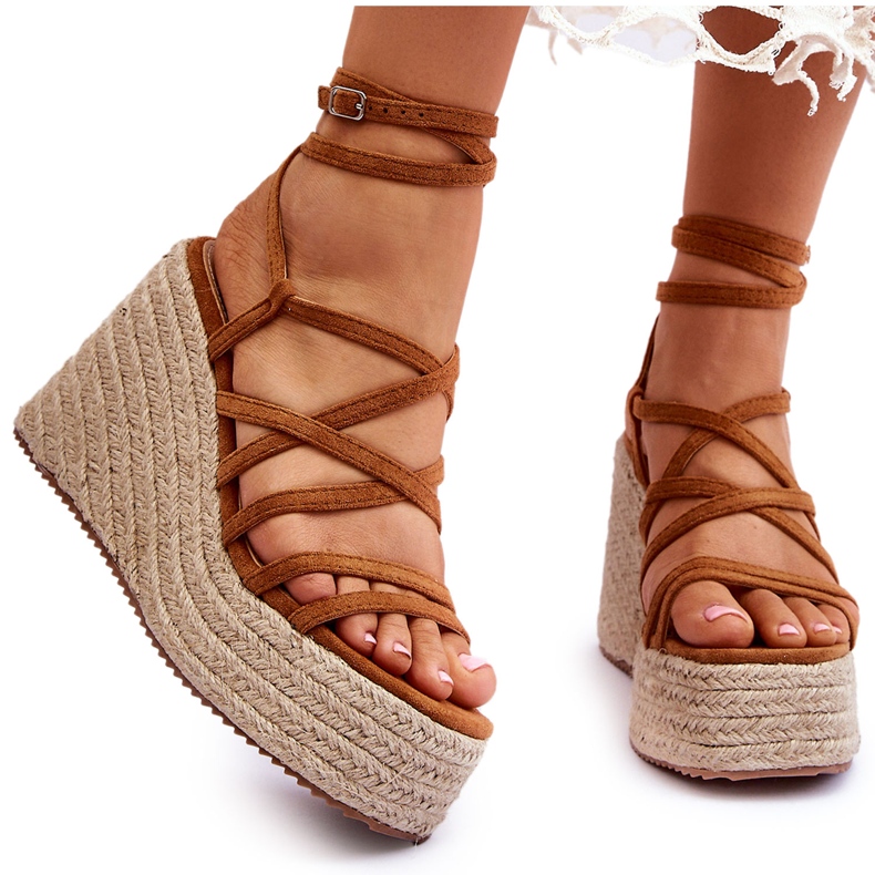 Bőr ékszandál Barna Margaritt