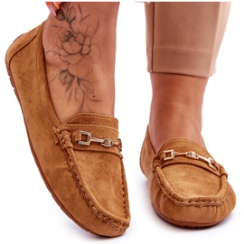 Velúr Loafers Barna Eleina Dísszel