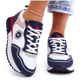 Női tornacipő Memory Foam System Big Star LL274538 Fehér-Navy kék