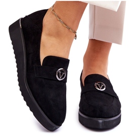 Vinceza Női velúr, alacsony ékelt cipzár fekete Synthia