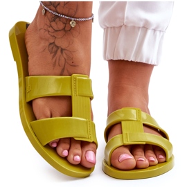 Divatos vegán papucs ZAXY JJ285261 zöld Divatos vegán papucs ZAXY JJ285261 zöld