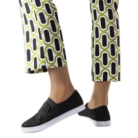 Jamal fekete eko-velúr tornacipő