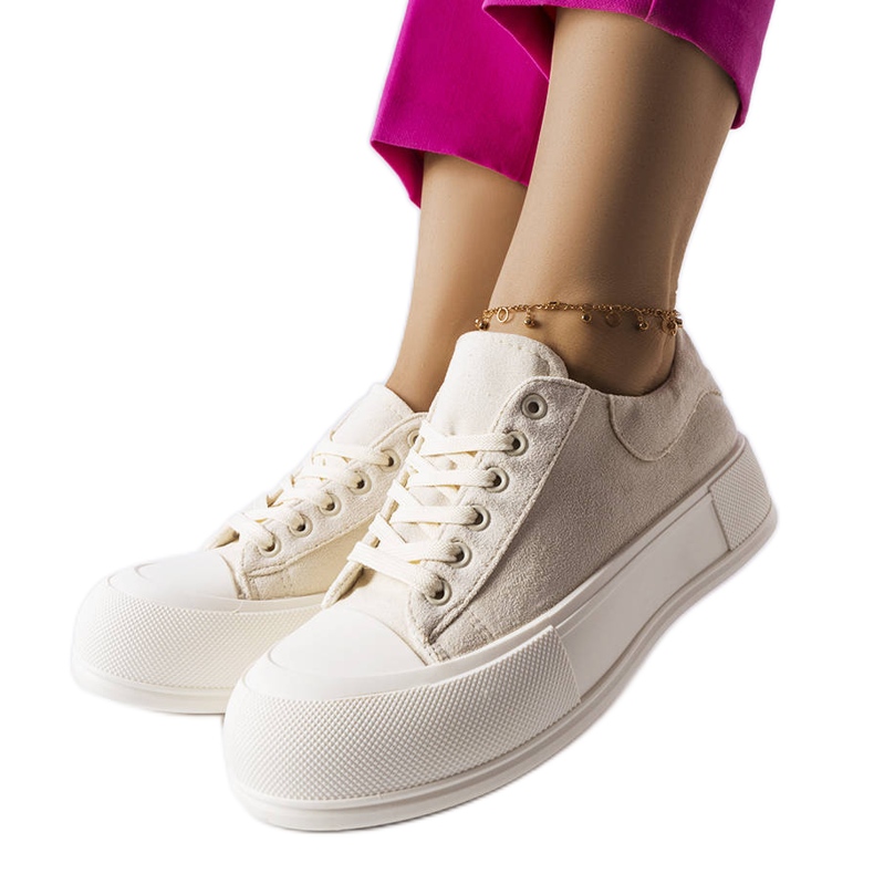 BM Az Agathe bézs színű platform tornacipői