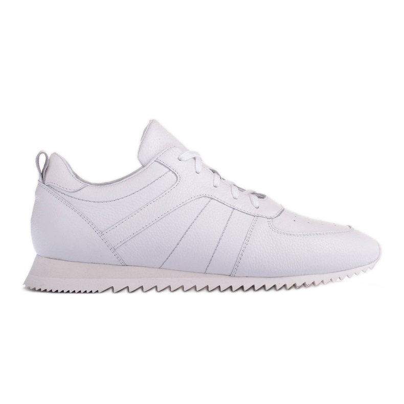 Marco Shoes Fehér szemcsés bőr tornacipő