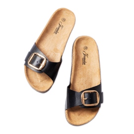 BM Benoit fekete csúszkák csattal BM Benoit fekete csúszkák csattal