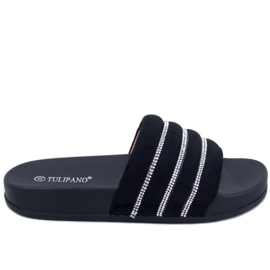 BM Lynne Black strassz csúszdák fekete BM Lynne Black strassz csúszdák fekete