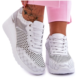 S.Barski Női áttört bőr tornacipő, fehér Virginia S.Barski Női áttört bőr tornacipő, fehér Virginia