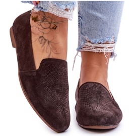 S.Barski Velúr kényelmes naplopók Barna Giovana