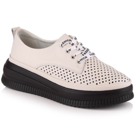 Potocki Bőr kényelmes női áttört bézs cipő Artiker 52C1990 Potocki Bőr kényelmes női áttört bézs cipő Artiker 52C1990