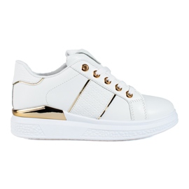 Fehér és arany női sportcipő Shelovet tornacipő