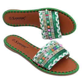 Marokkó zöld Marrakech papucs