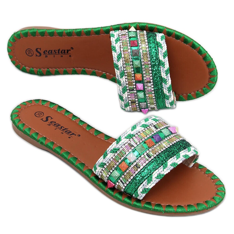 Marokkó zöld Marrakech papucs