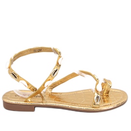 Seastar Askren Gold flip-flop kagylóval aranysárga