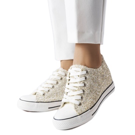 Arany tornacipő alacsony ékkel a Garceau-tól aranysárga Arany tornacipő alacsony ékkel a Garceau-tól aranysárga