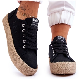 Divatos fonott tornacipő Lee Cooper LCW-23-31-1797L fekete