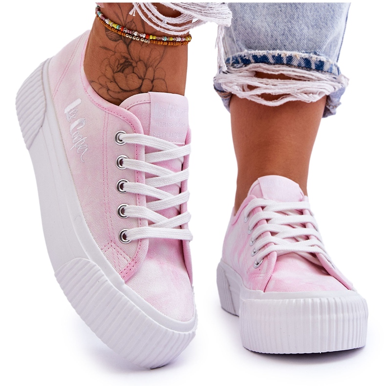 Platform tornacipő Lee Cooper LCW-23-31-1781L Pink rózsaszín