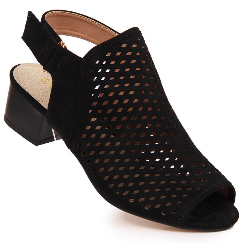 Női áttört szandál fekete Sabatina DM19-27