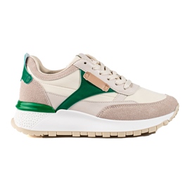 Női bézs magas platformú sportcipő a Shelovet márkától