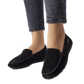 Big Star fekete bőrcipők JJ274654 Big Star fekete bőrcipők JJ274654