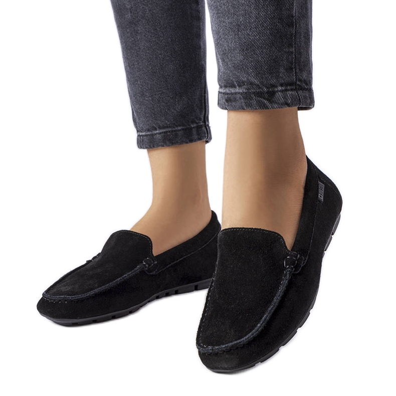 Big Star fekete bőrcipők JJ274654