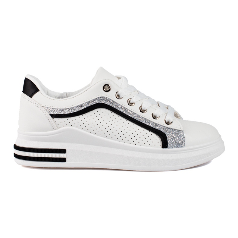 Női Shelovet tornacipő magas platformon, fehér