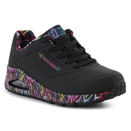 Skechers Uno Loving Love cipő 155506-BBK fekete
