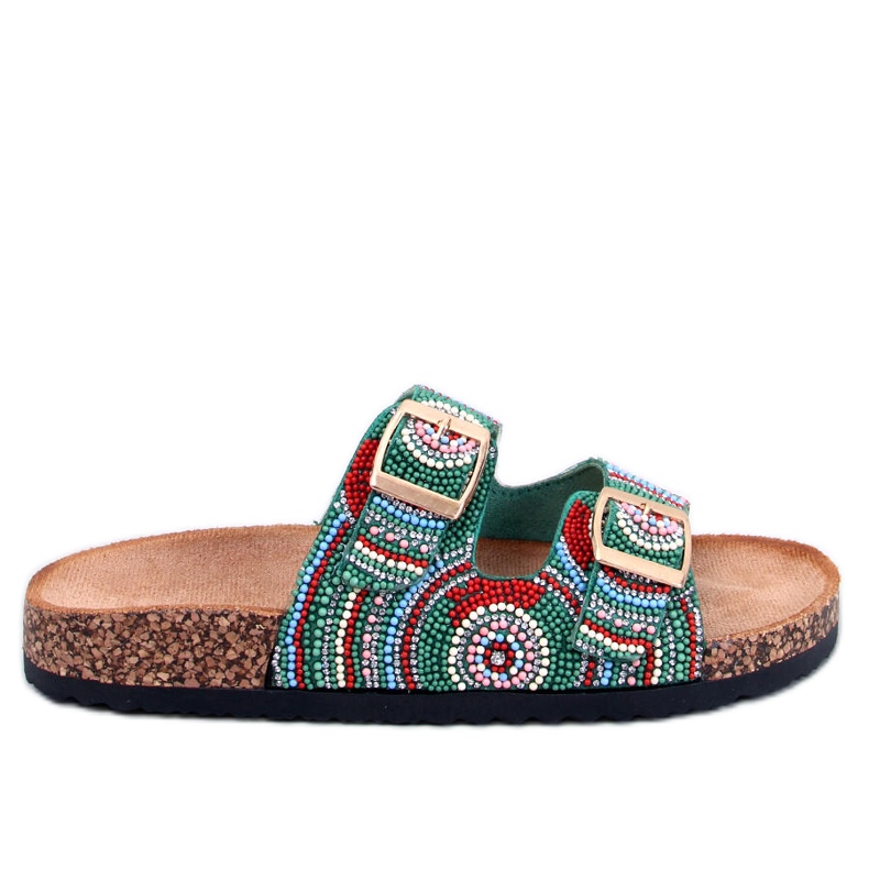 Seastar Adaora Green parafa papucs gyöngyökkel zöld Seastar Adaora Green parafa papucs gyöngyökkel zöld